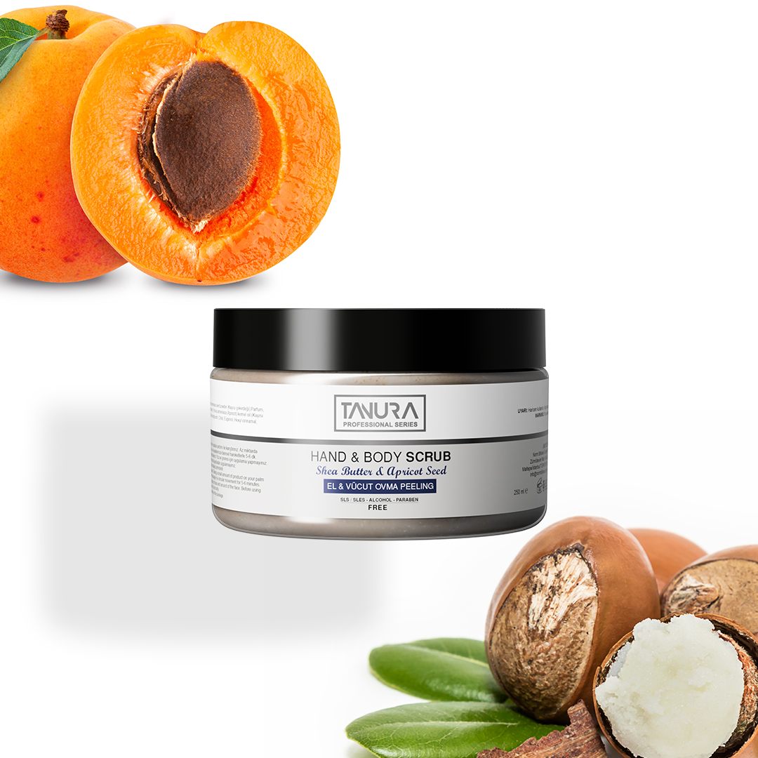 SHEA BUTTER & APRICOT 
SEED HAND & BODY SCRUB